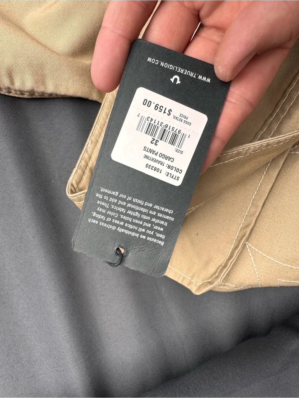 True Religion Cargo Pants – Size 32